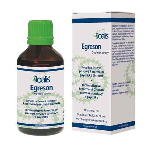 Egreson 50 ml přírodní kapičky se směsí rostlinných výluhů, zpracováno informační technologií. produkt 1011545