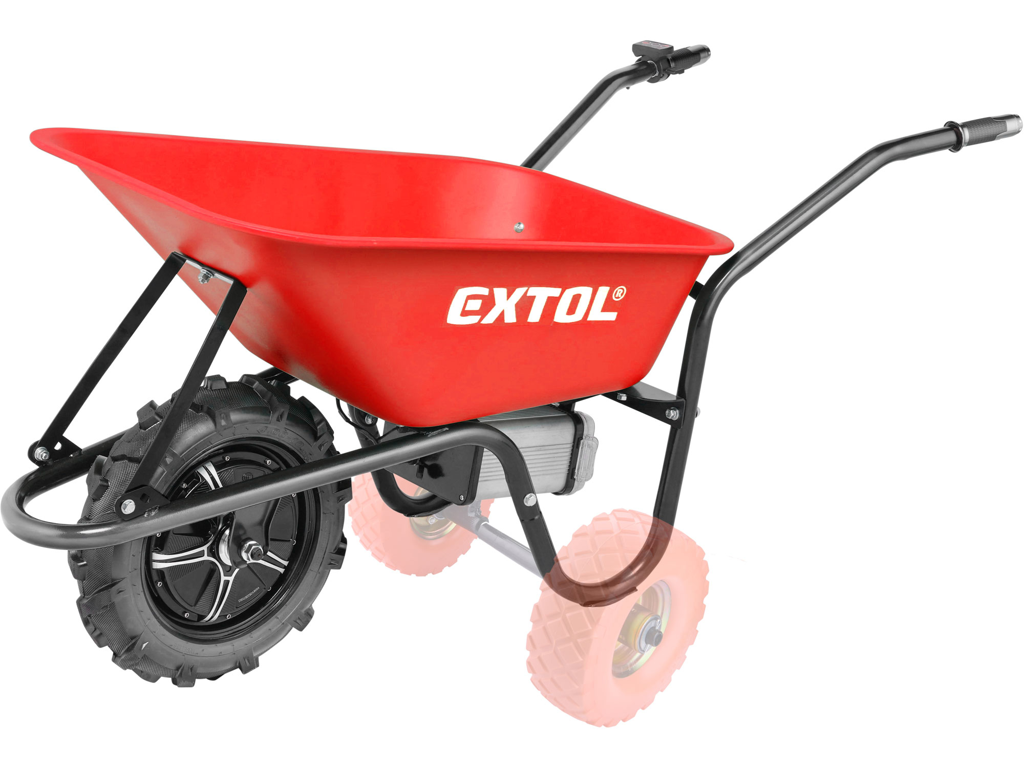 Kolečko stavební aku, 150kg, 80l   40V Li-ion baterie 6Ah lepší baterie produkt 18508008