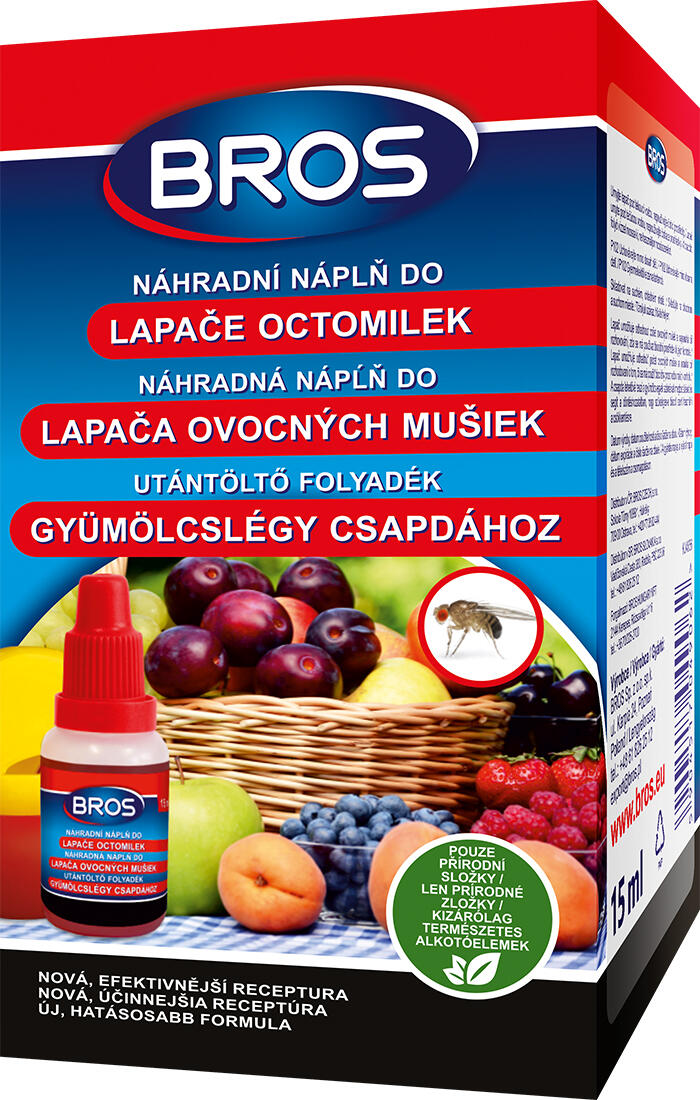 náplň náhradní do lapače octomilek tekutá 15ml BROS produkt 25211165