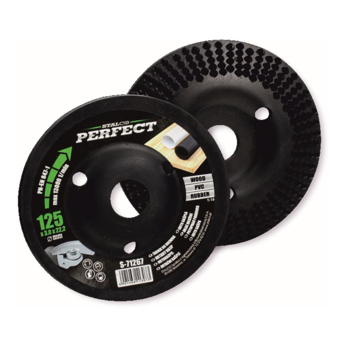 Rotační rašple 125x22,2x3,0mm brusná,frézovací šikmá produkt 38170013