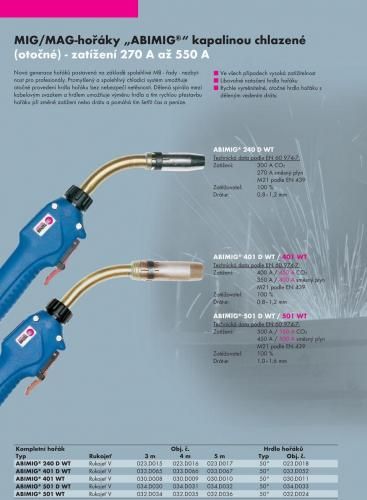 HRDLO HOŘÁKU PRO ABIMIG 501D WT produkt 43108829M