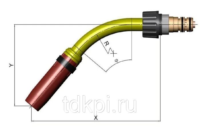 Hrdlo hořáku MB 401 D WT 50° produkt 43133679