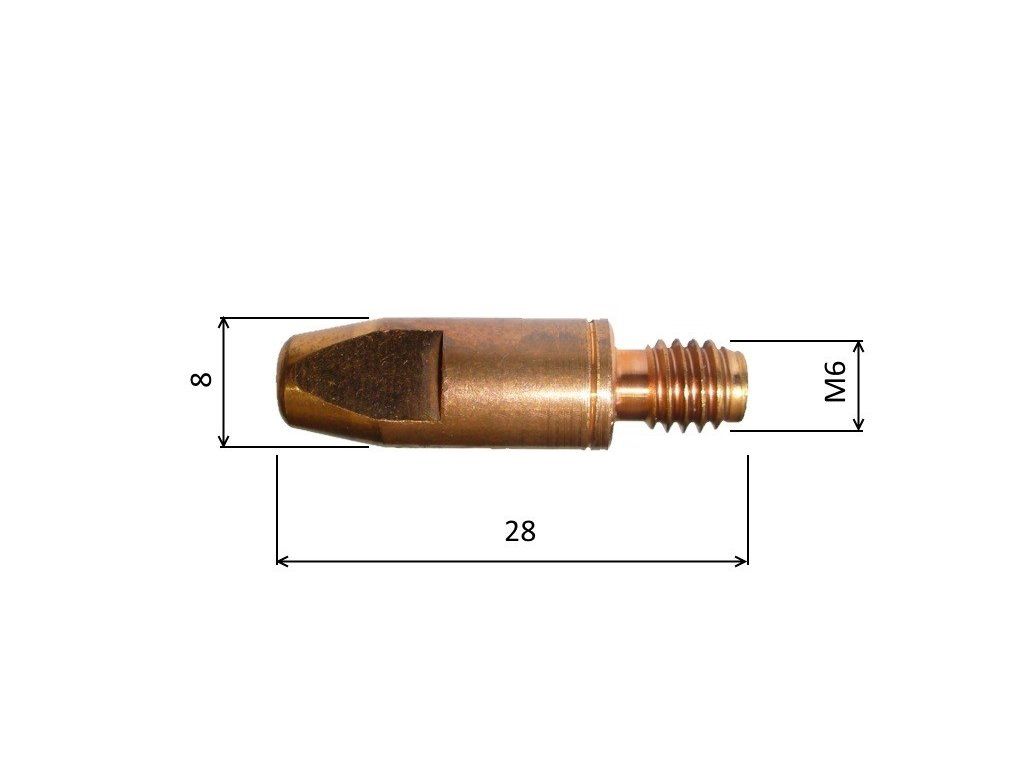 PRŮVLAK M6   délka 28mm Zirkon VĚTŠÍ ŽIVOTNOST produkt 43140300M