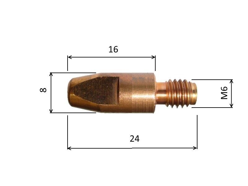 Průvlak  M6  Zesílený - délka 24mm produkt 43143200M