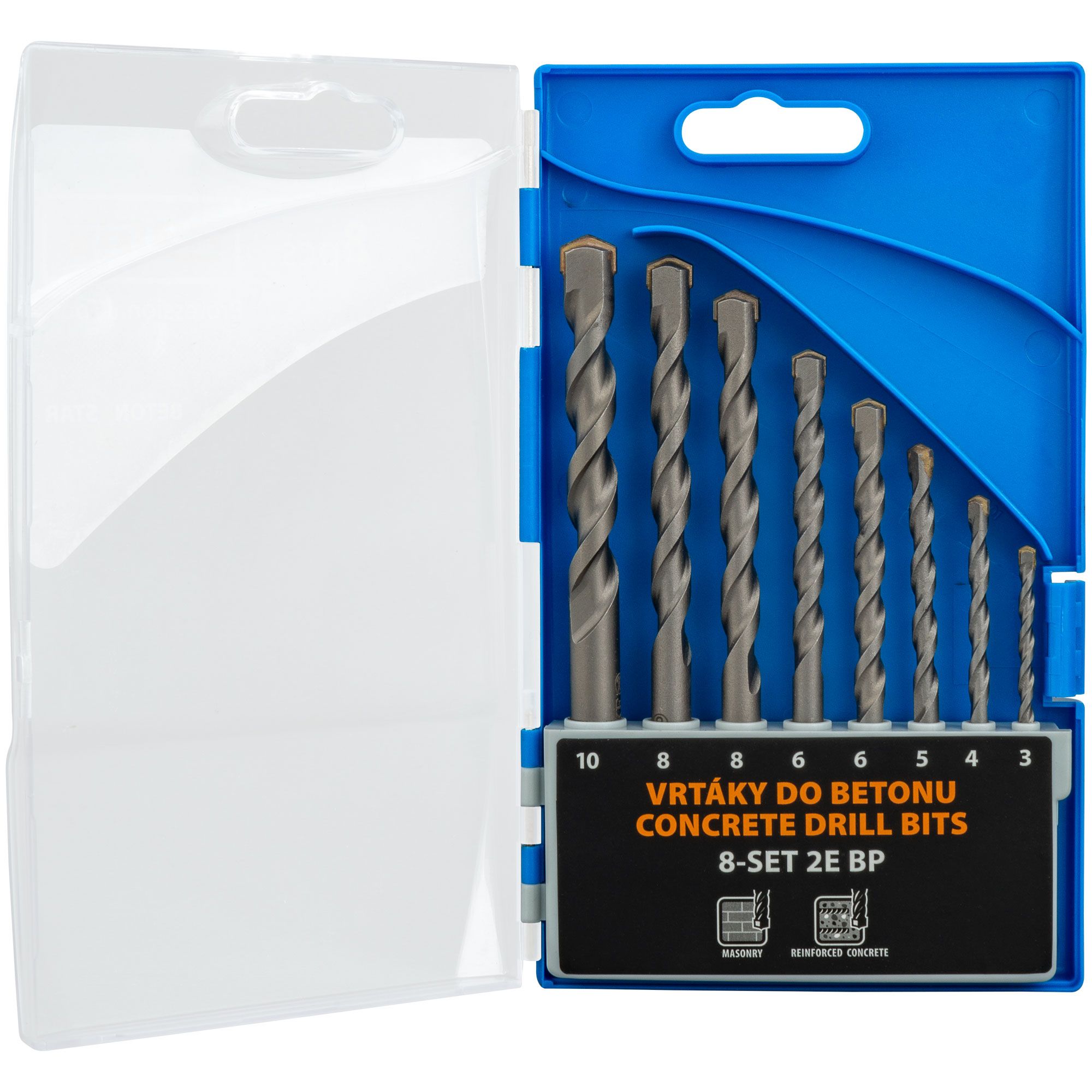 SADA VRTÁKŮ DO BETONU 8-DÍLNÁ 3 až 10mm produkt 71503208