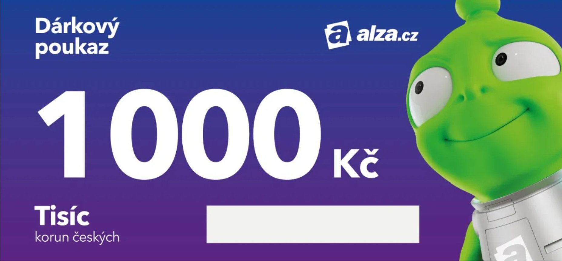 Kupon ALZA na 1000 Kč  pouze jako bonus pro stálé zákazníky produkt 79460052