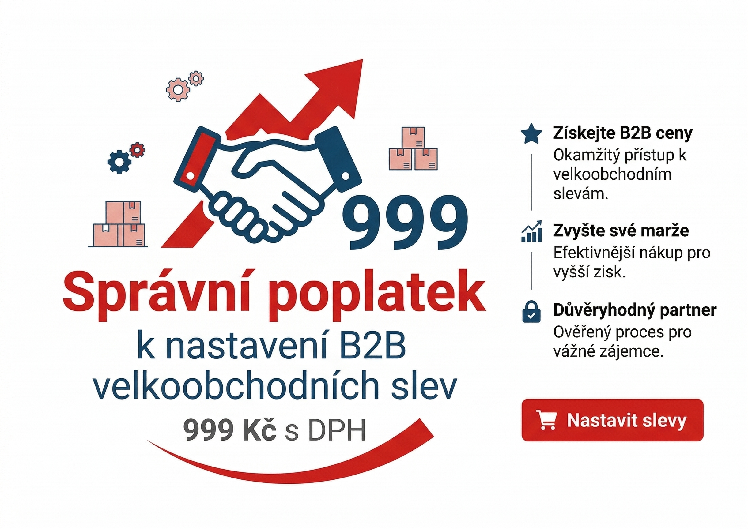 Správní poplatek k nastavení B2B velkoobchodních slev  999 Kč s  DPH roční platnost produkt 79460056