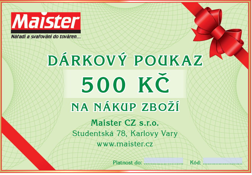 Kupon MAISTER 500Kč produkt 79460060