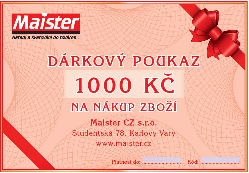 Kupon MAISTER 1000Kč produkt 79460062