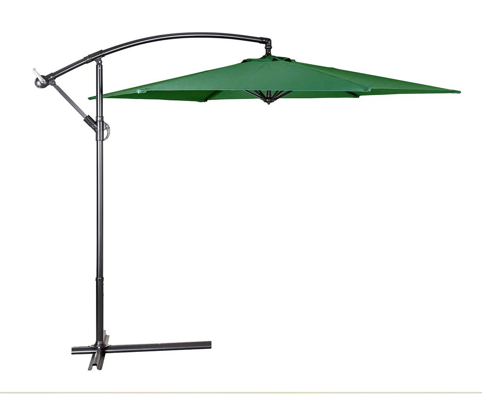 Slunečník s boční konstrukcí 300cm zelený produkt 79460120