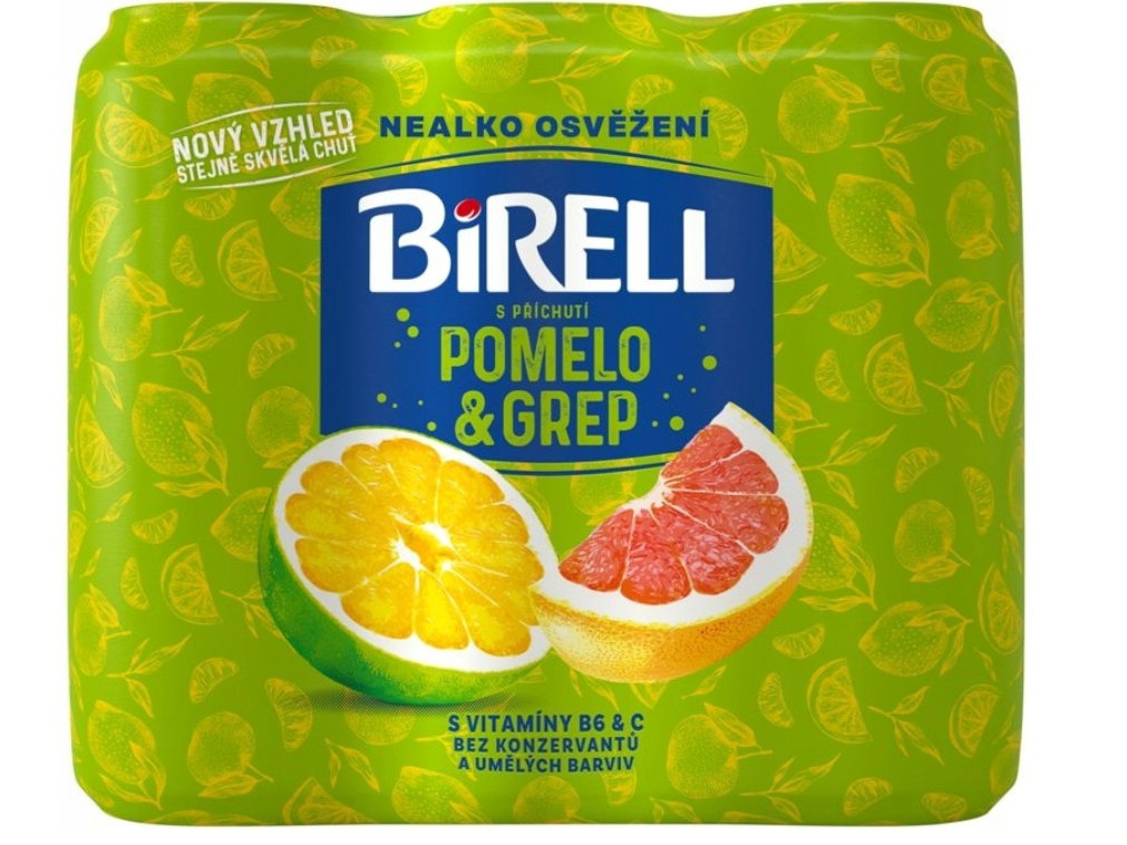 BIRELL POMELO GREP  Pivo nealkoholické  ochucené 6 x 500 ml plech produkt 7946180