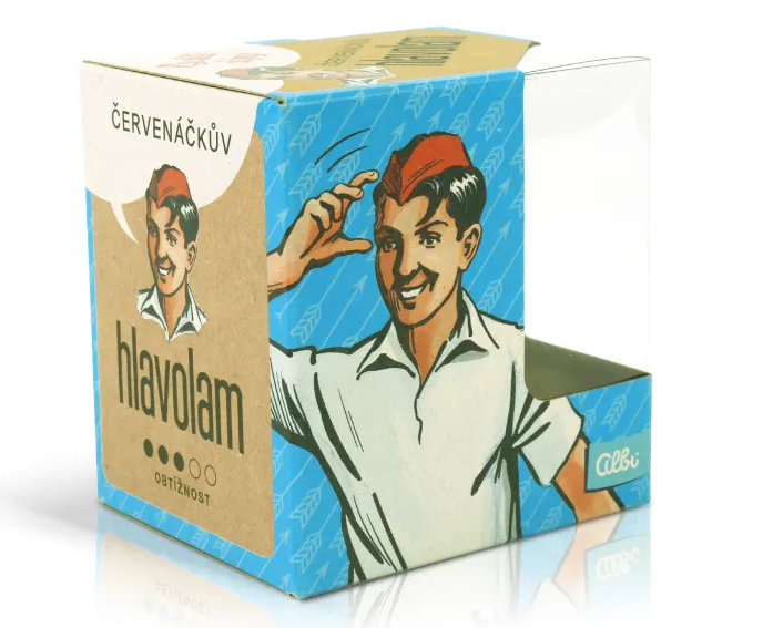 Hlavolam s kuličkou - Červenáček produkt 7946470