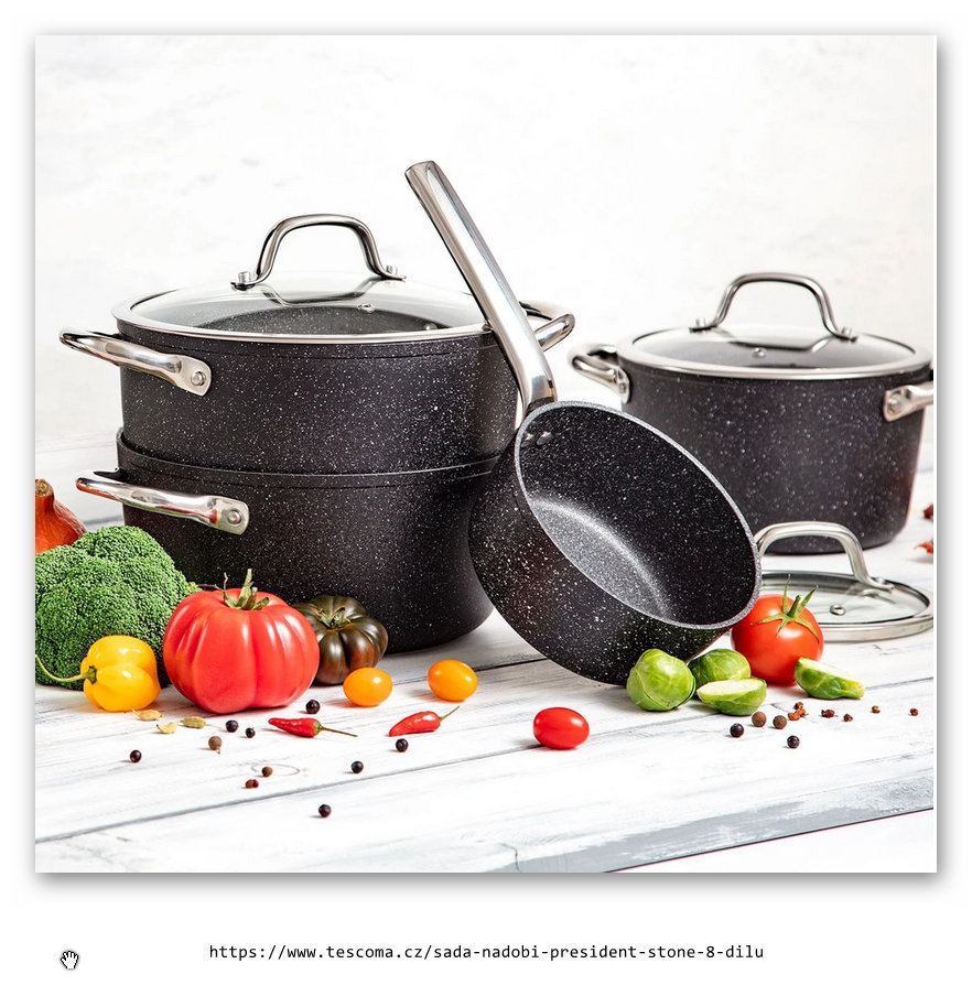 Sada nádobí PRESIDENT Stone, 8 dílů produkt 7948180