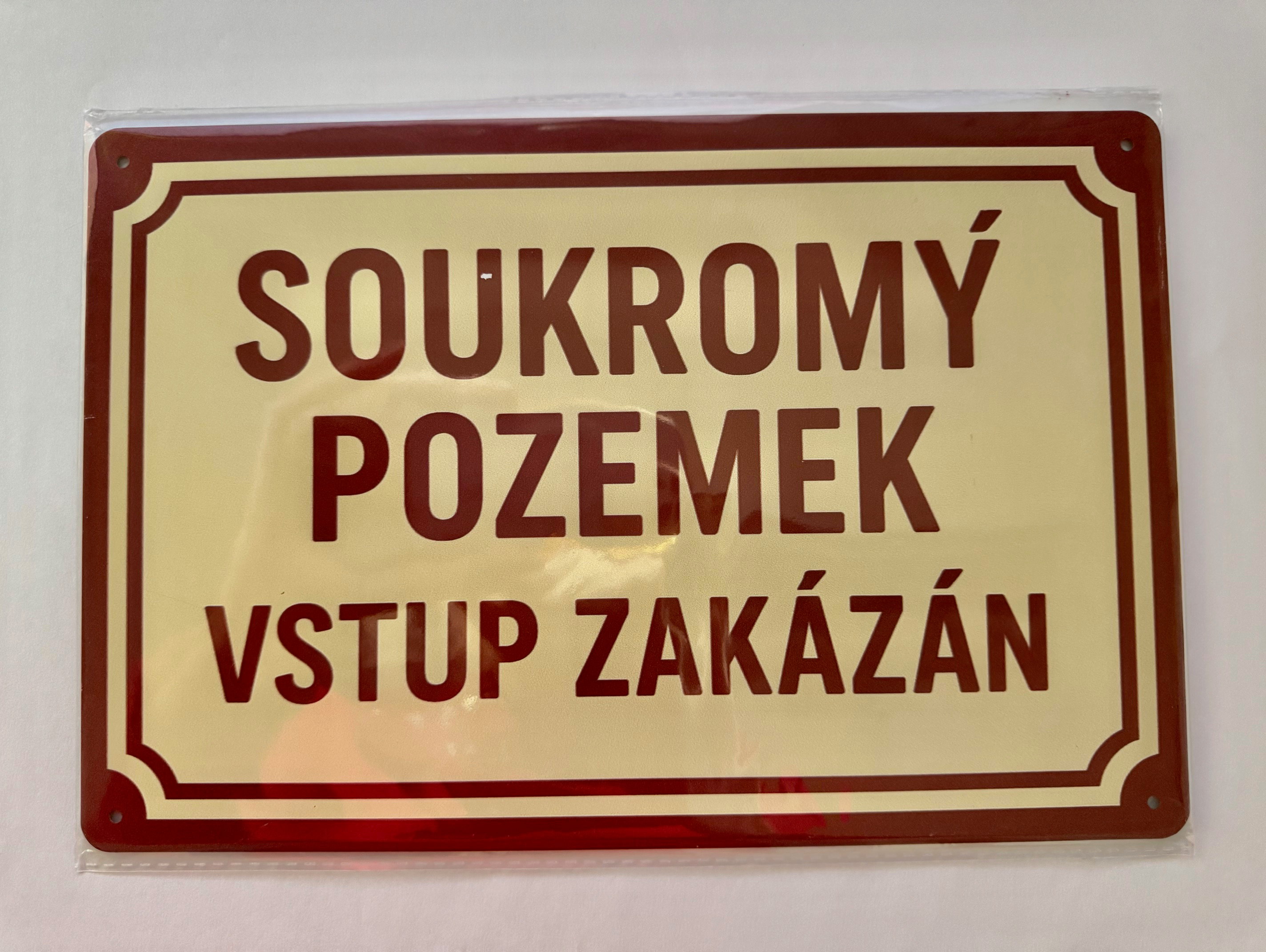 Plechová cedule Soukromý pozemek - Vstup zakázán produkt 7949000
