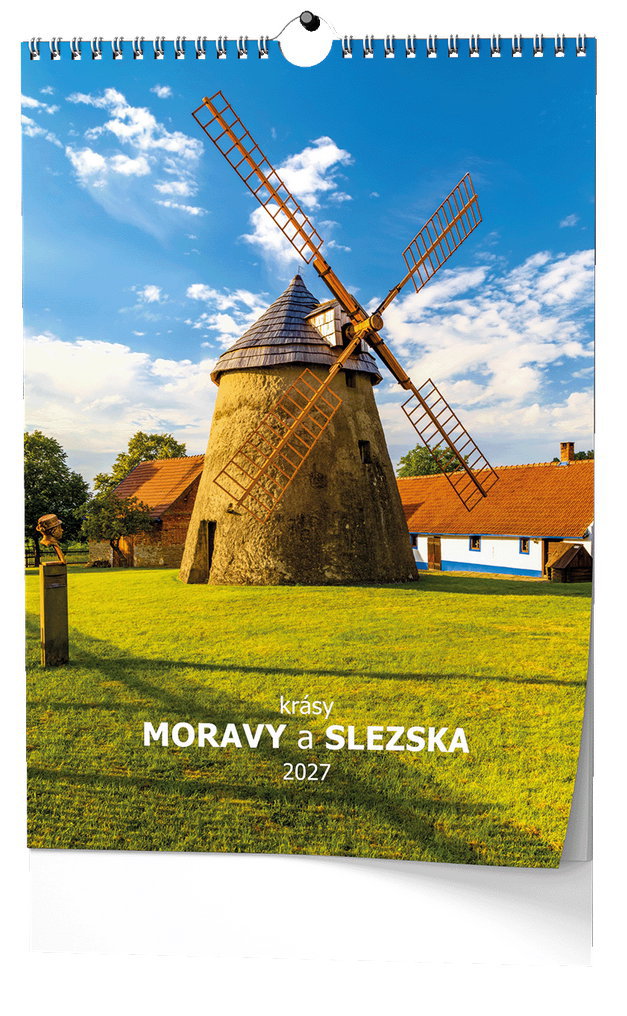 Kalendář nástěnný  2027 krásy Moravy a Čech  s logem Maister -30 procent sleva produkt 79490030