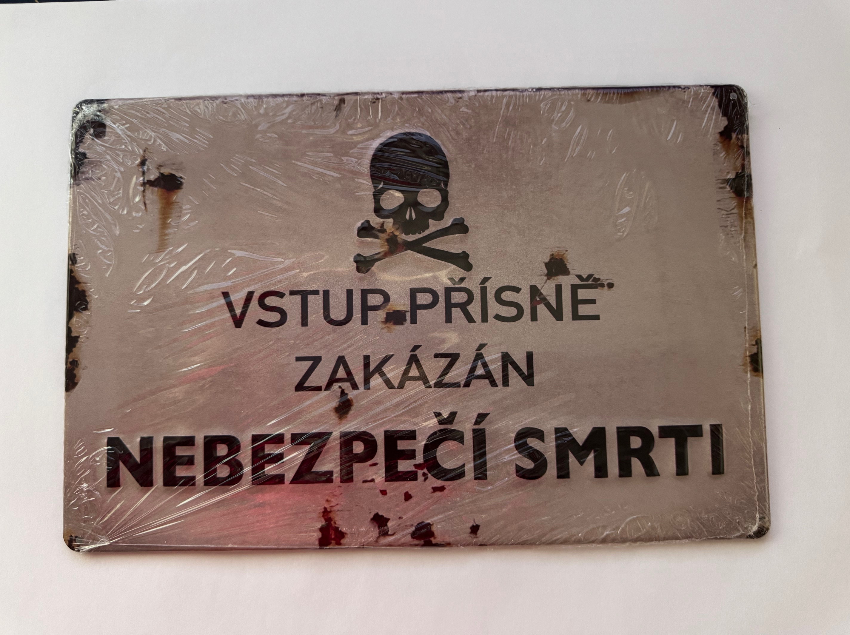 Plechová cedule Nebezpečí smrti produkt 7949010