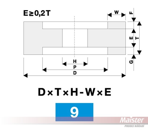 Brusný kotouč 428688 98A 60 J 9 V 250X20/10X236/76  52461 2532.00s produkt 81013900