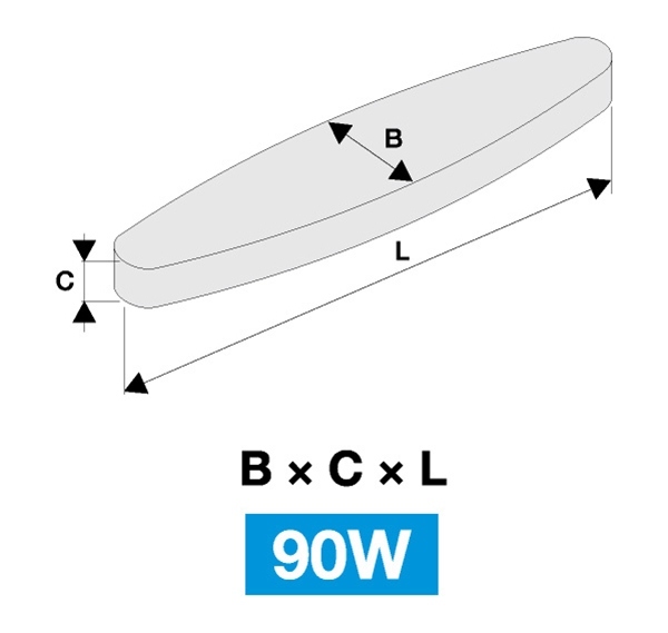 Brusný kámen 523426 48C 100 N 7 V T90W 35×13×230 C.190A Brousek na kosu 64831 2315 produkt 81018541