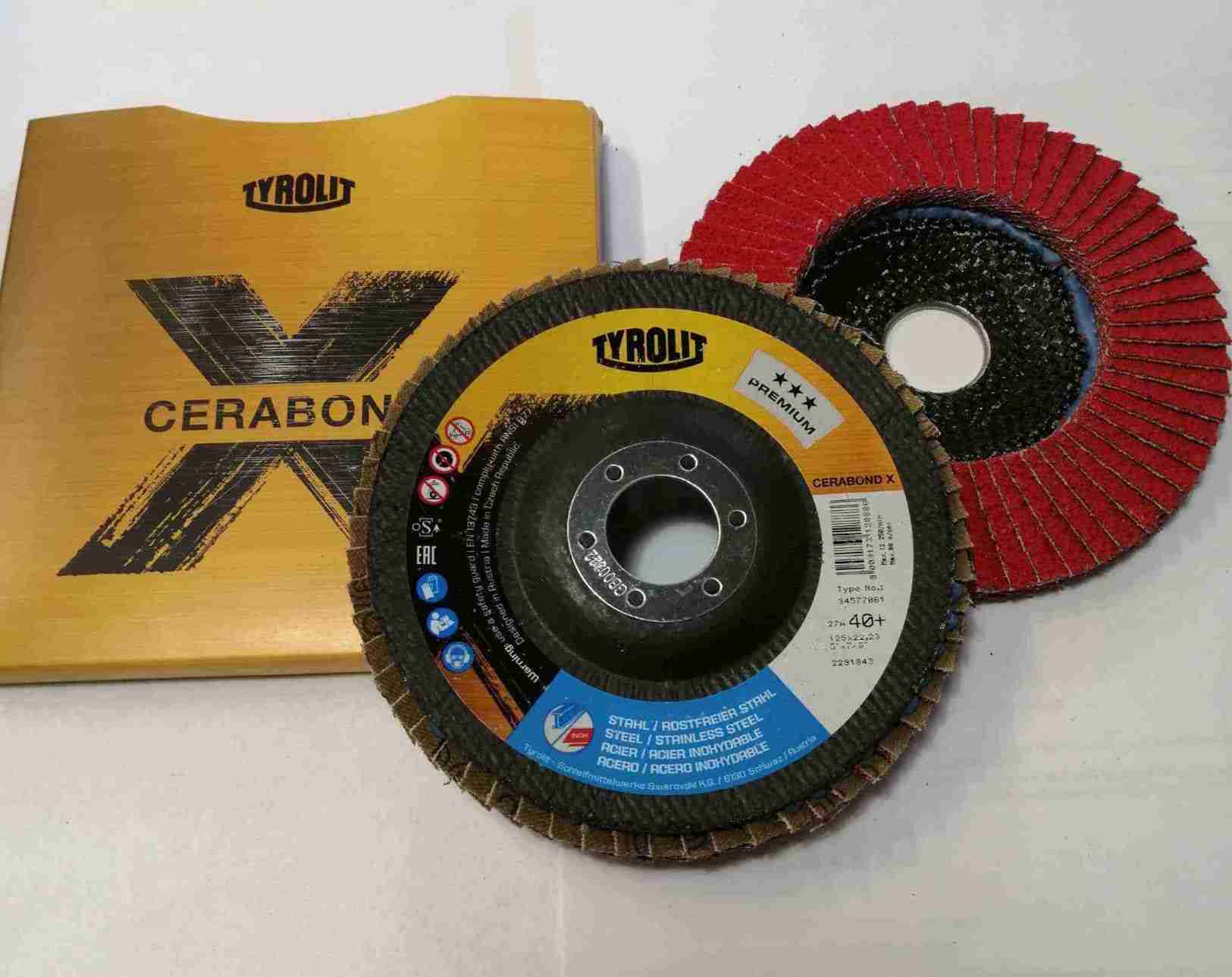 Lamelový kotouč Tyrolit *** CERABOND 150x22.2 CA40+Q-B 2v1 produkt 82200307