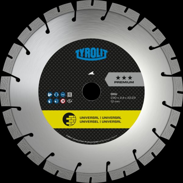 Dia kotouč 14mm segment TYROLIT DCU*** 230x2,4x22,23 4in1 NA VŠE BETON, OCEL, KÁMEN produkt 82510210