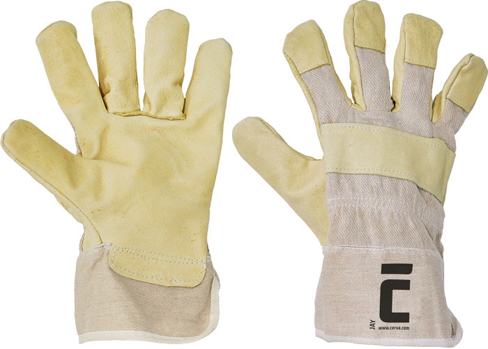 RUKAVICE PRACOVNÍ JAY vel.10 jemná kůže kombi ( JAMES ) produkt 94100200