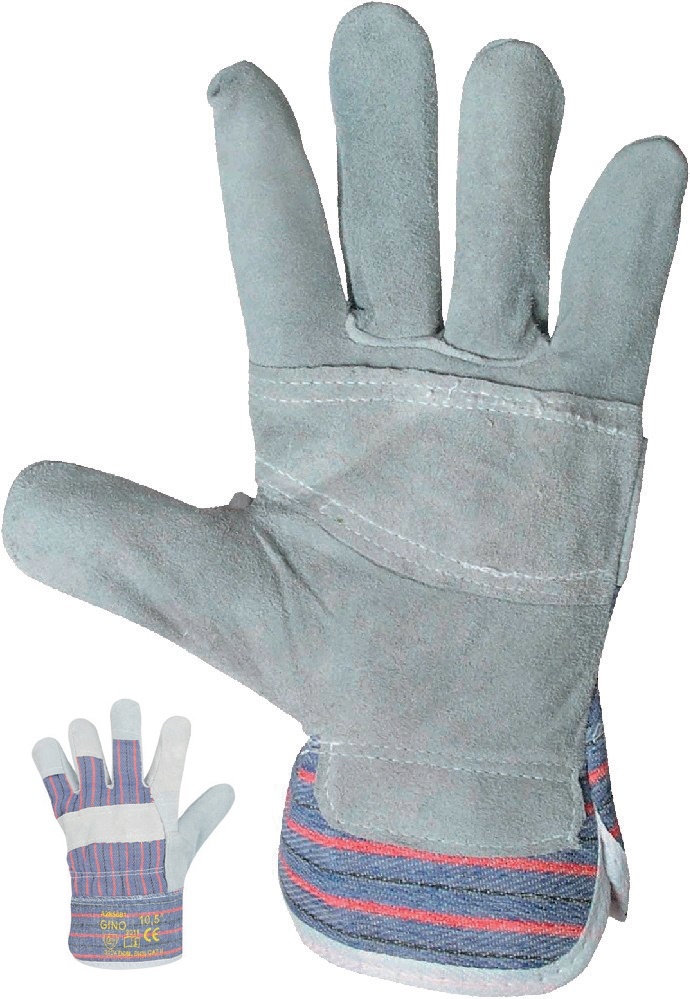 RUKAVICE PRACOVNÍ GINO vel.10 šedé kombi ( GULL, Kora ) produkt 94100250
