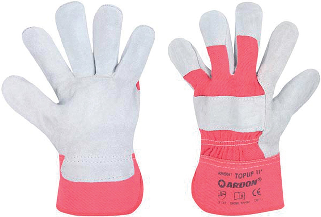 RUKAVICE PRACOVNÍ TOP UP vel.11 červené kombi ( Kalif ) produkt 94100480