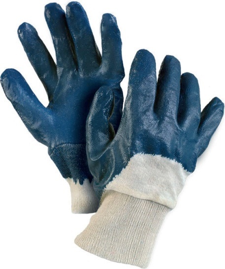 RUKAVICE PRACOVNÍ HOUSTON vel. 7 - 11 modrá máčené, nitril ( HARRIER ) produkt 94101350M
