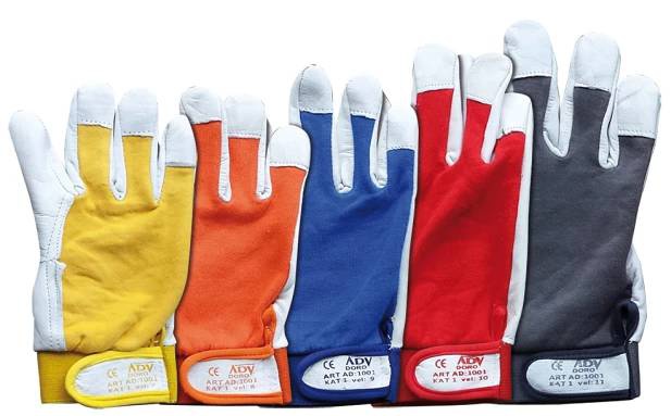 RUKAVICE PRACOVNÍ  DORO  vel. 7 - 11   suchý zip    kombi doprodej prodejna produkt 94103921M