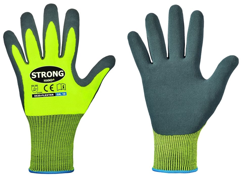 RUKAVICE PRACOVNÍ FLEXTER vel. 7 - 12 máčené, latex produkt 94104071M