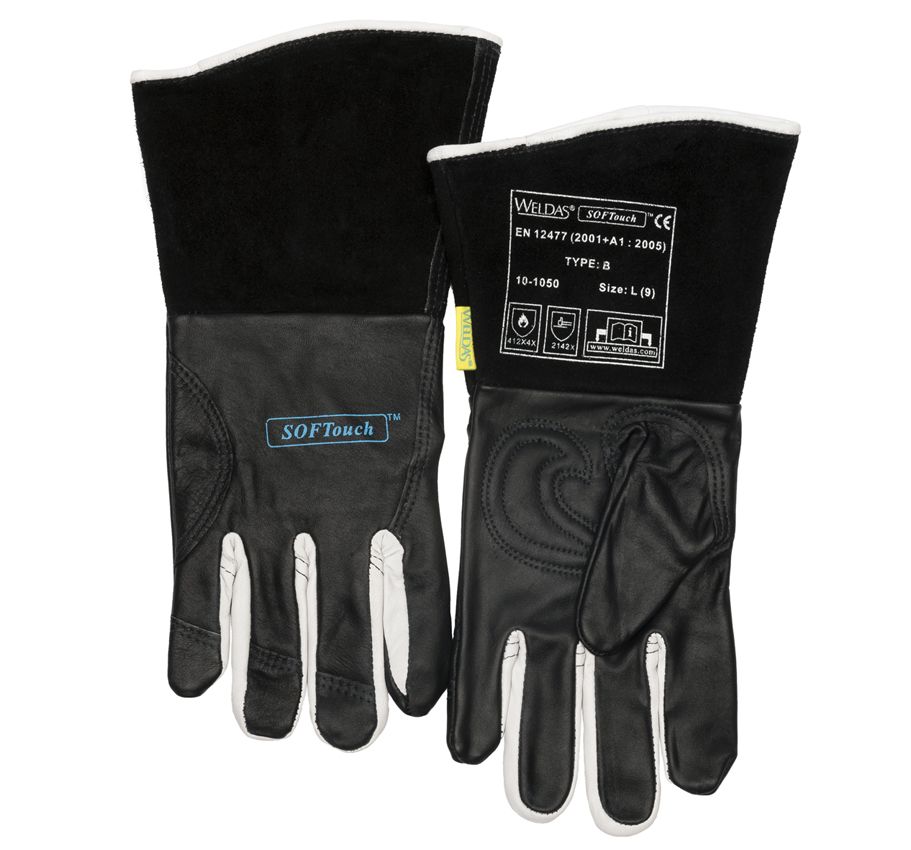 RUKAVICE PRACOVNÍ  SVÁŘEČSKÉ  WELDAS1050 vel.M - 2XL  -  černé produkt 94110613M