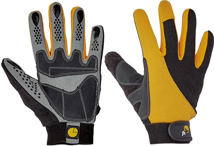 RUKAVICE PRACOVNÍ CORAX vel. 8 - 11 černo-žluté produkt 94112525M