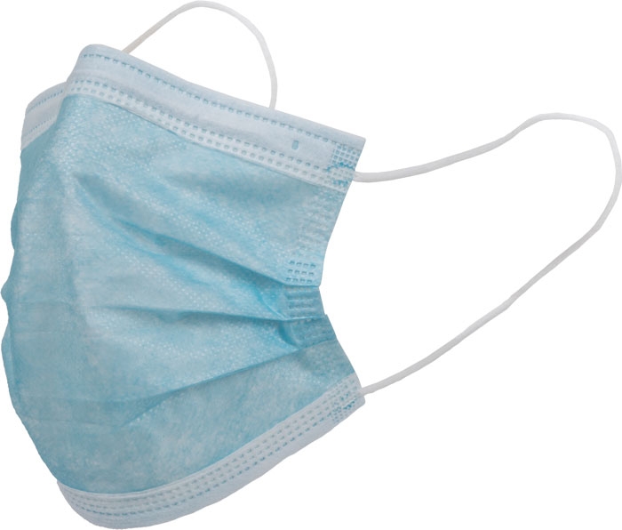 ROUŠKA HYGIENICKÁ JEDNORÁZOVÁ modrá, 3x skládaná s gumičkou produkt 94250040