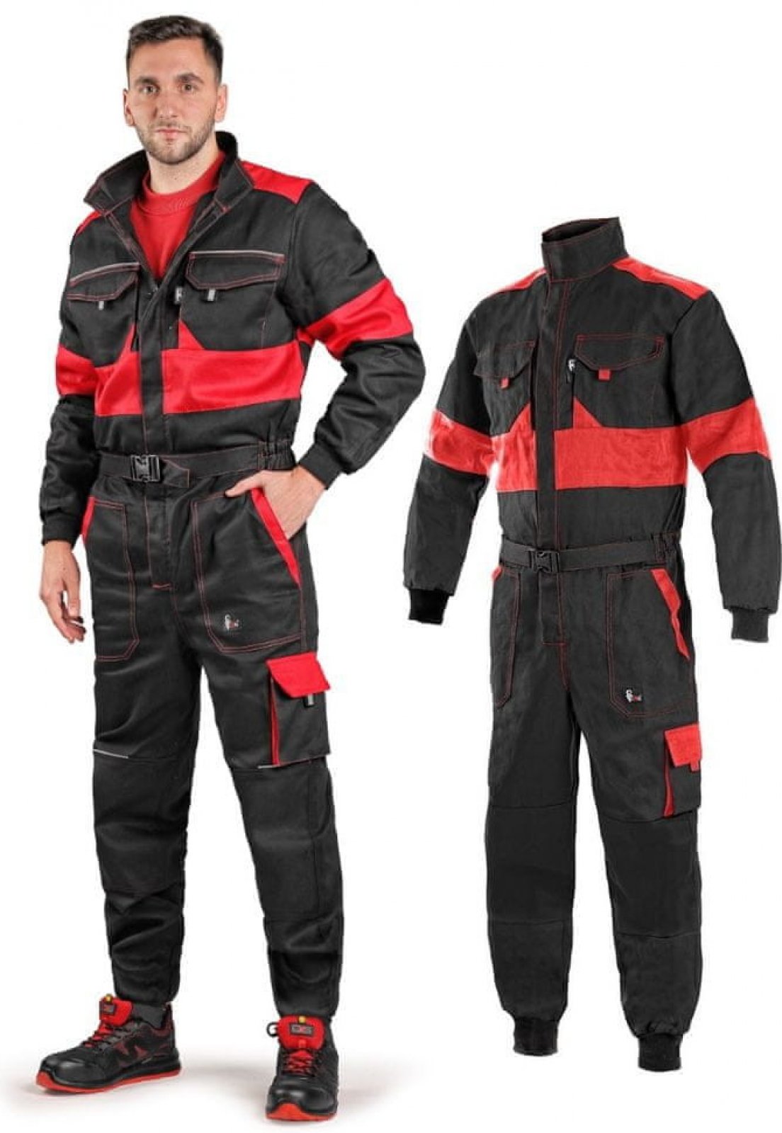 KOMBINÉZA PRACOVNÍ ROBERT černo-červená vel.48-64 produkt 94671600M