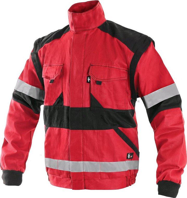 BLŮZA PRACOVNÍ LUXY BRIGHT červeno -černá vel.58 produkt 94682143