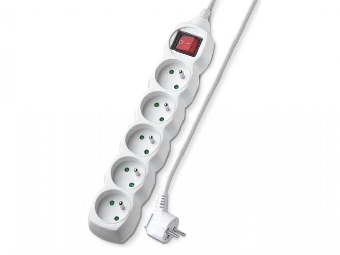 PRODLUŽKA KOMPLETNÍ 3m/5xZÁSUVKA+VYPÍNAČ produkt 96701000