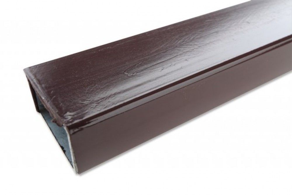 jekl - rygl ocelový   50x30x2 mm, zinkovaný, potažený hnědým PVC produkt 97003465M