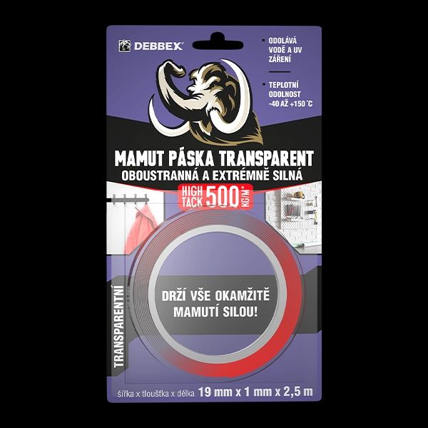 Oboustranná a extrémně silná MAMUT PÁSKA TRANSPARENT produkt 97174400