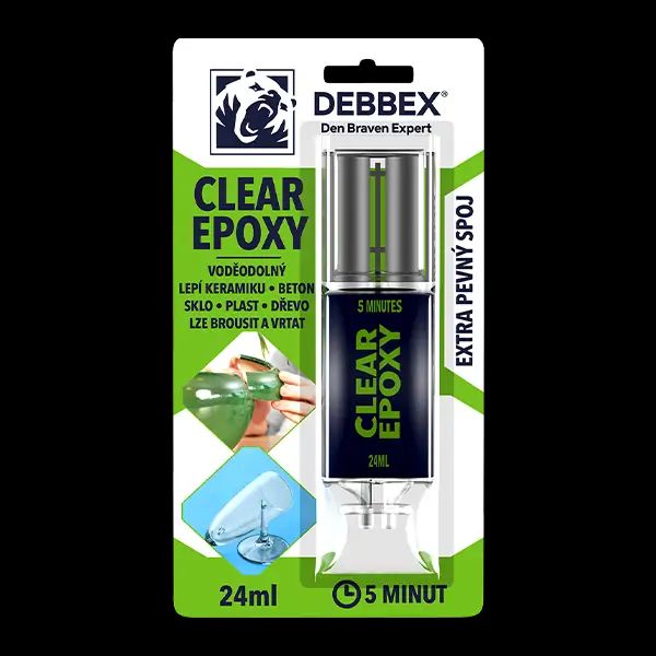 Clear Epoxy rychletuhnoucí dvousložkové epoxidové lepidlo 24ml produkt 97181100