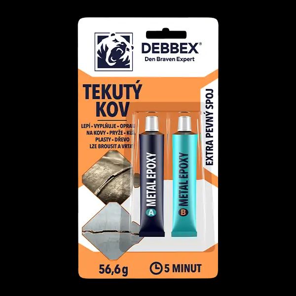 Tekutý kov rychletuhnoucí dvousložkové epoxidové lepidlo 24ml produkt 97181103