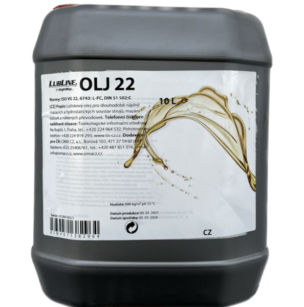 LUBLINE OLJ 22 10l - ložiskový olej produkt 97405294