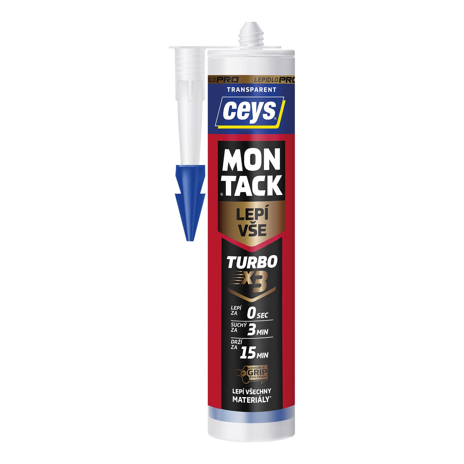 lepidlo montážní transparentní 290ml MONTACK TURBO CEYS produkt 97452512