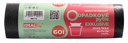 PYTLE NA ODPADKY 63x74cm 60l, 20ks - pevné produkt 97909300