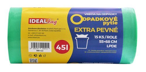 PYTLE NA ODPADKY EXTRA PEVNÉ, 55x68, 45l, 15ks produkt 97909755