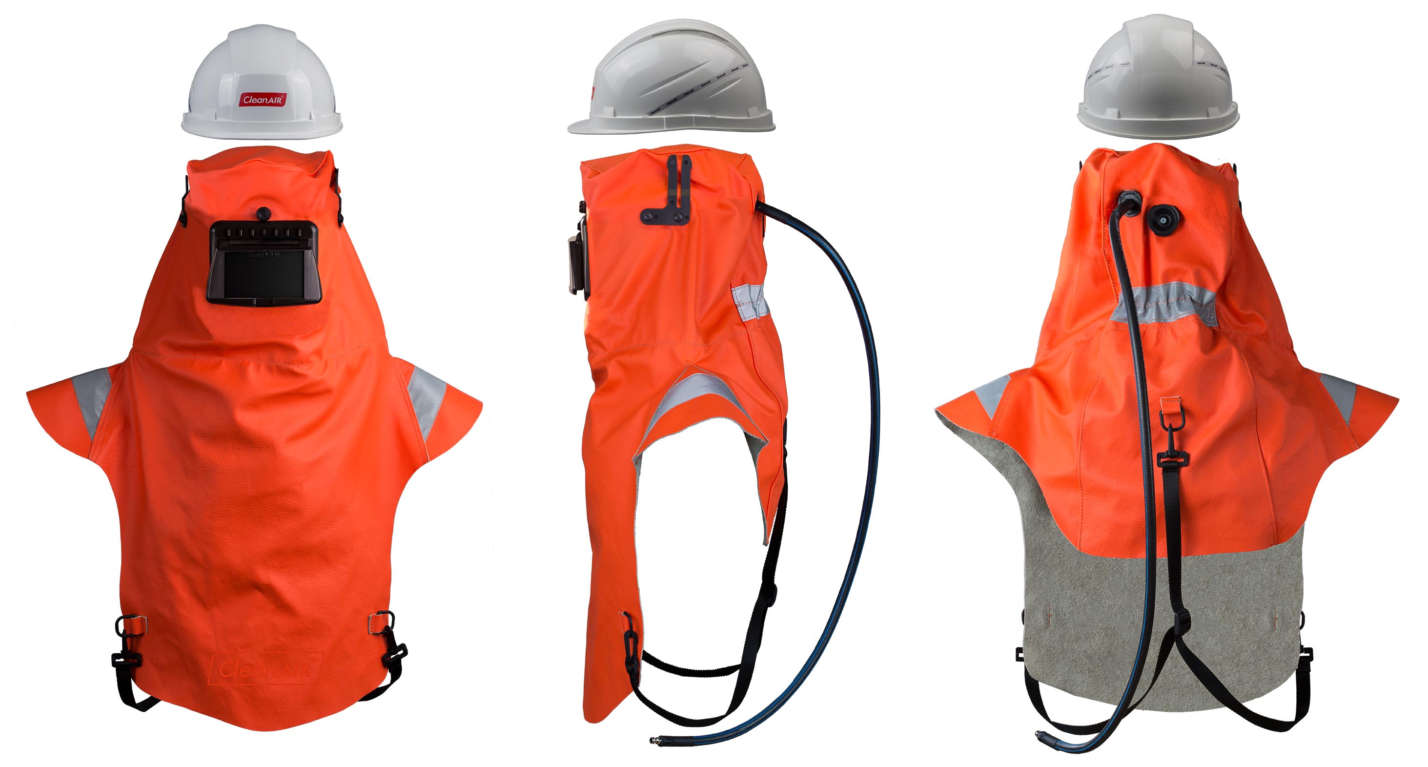 CleanAIR ARES II svářečská kožená kukla, rámeček 110x60, odnímatelná přilba produkt 97991700