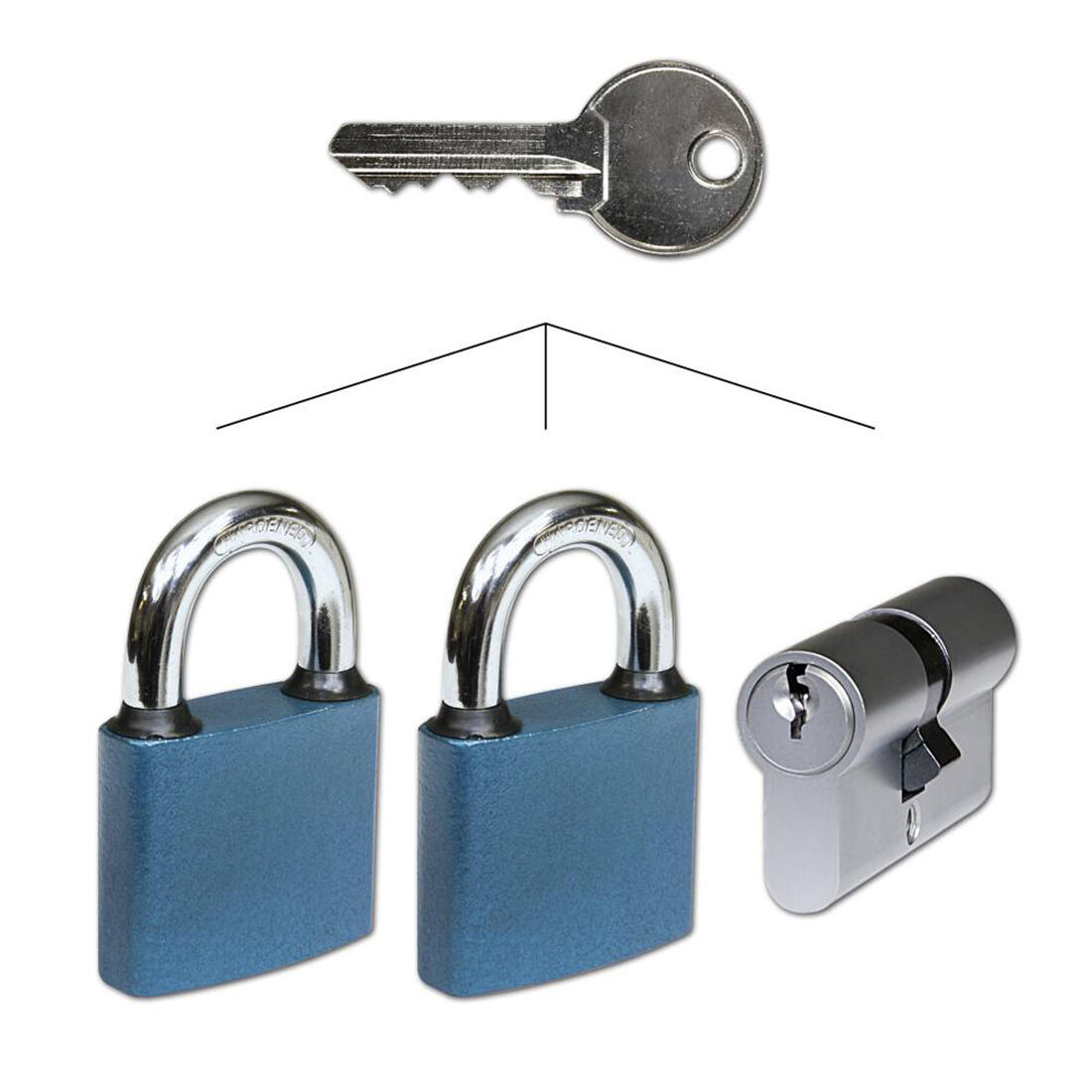 set na společný uzávěr 1x vložka 30+35Ni a 2x visací zámek 52 RICH produkt 99516940